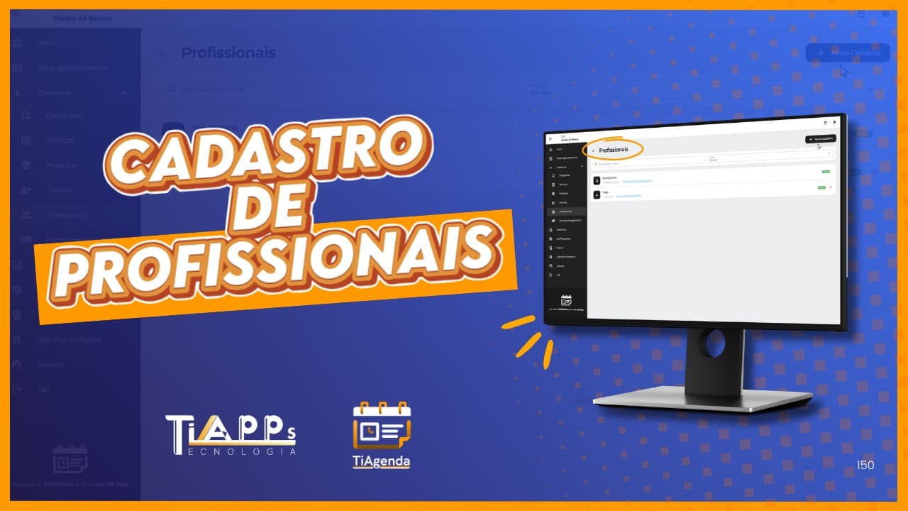Cadastro de profissionais no TiAgenda: organize sua equipe em poucos minutos 🚀