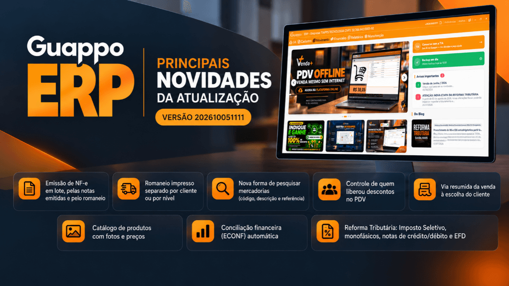 🚀 Guappo ERP: confira as novidades da nova versão